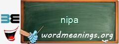 WordMeaning blackboard for nipa